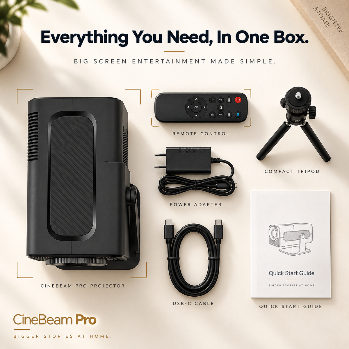 CineBeam Pro Portable 1080p HD Mini Projector