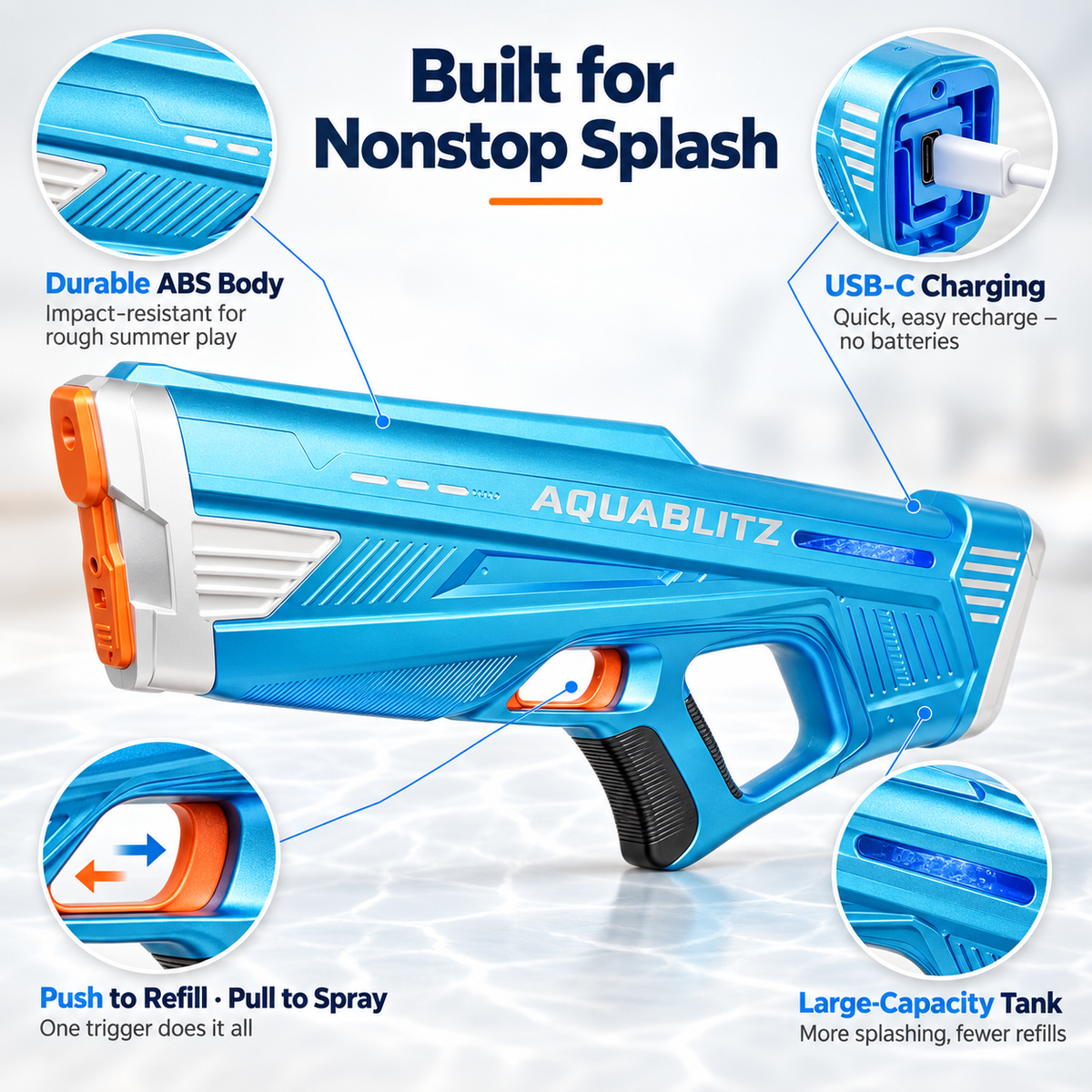 AquaBlitz Pro Electric Water Blaster