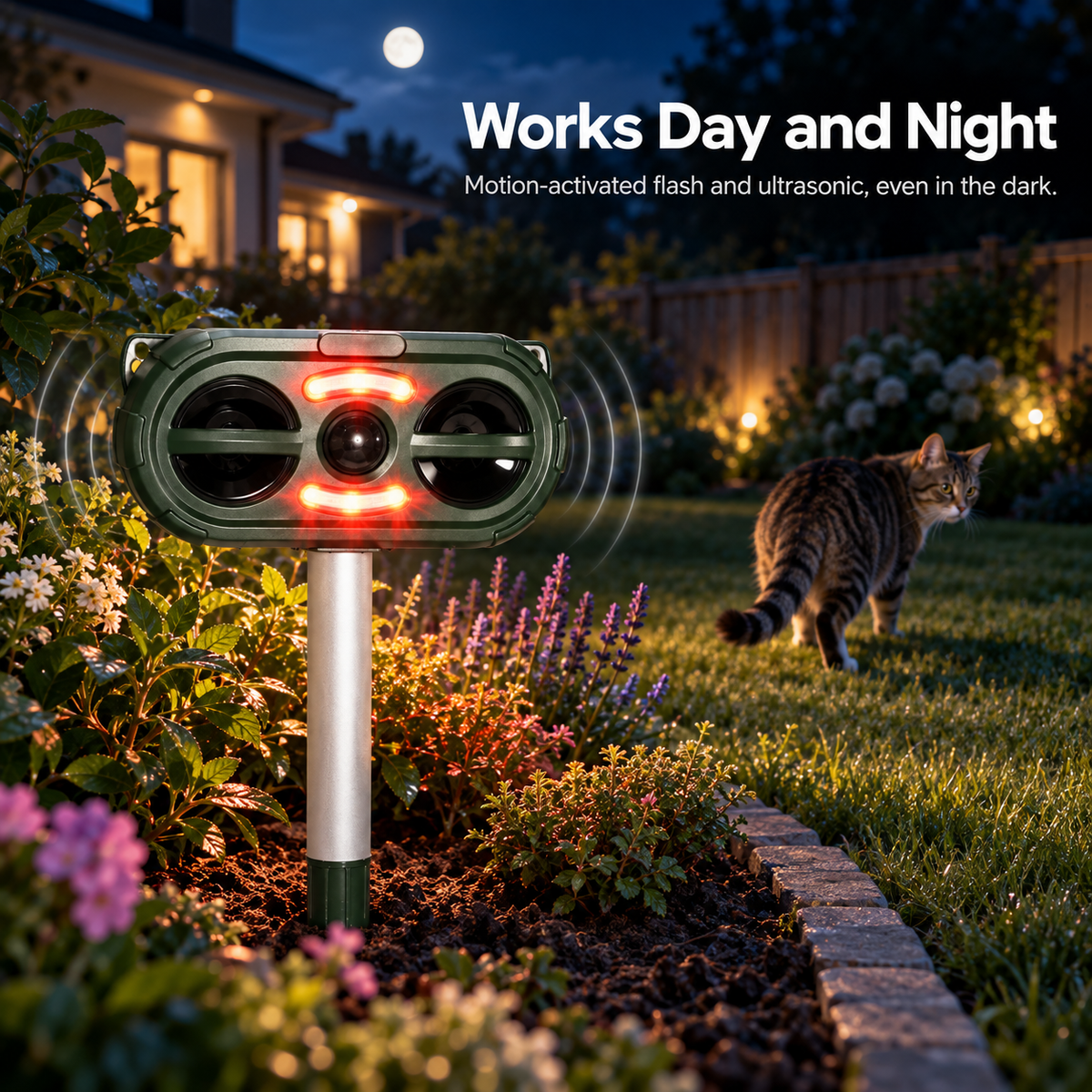 Whiskaway Solar Cat Repeller | Ultrasonic Cat Deterrent