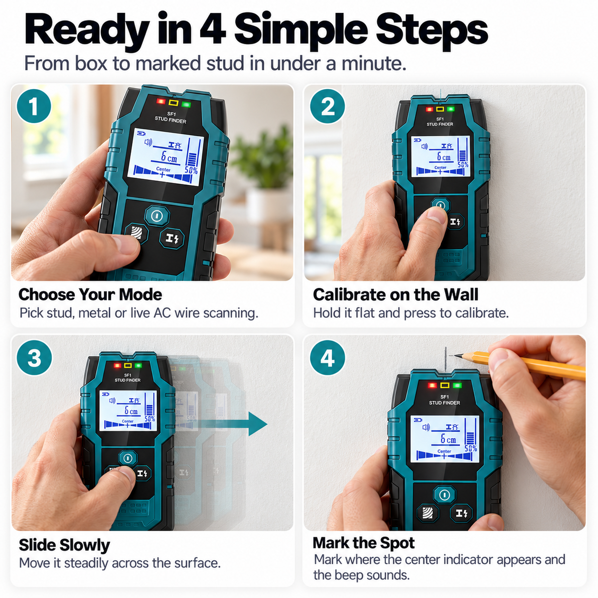 Wallwise Pro 5-in-1 Stud Finder
