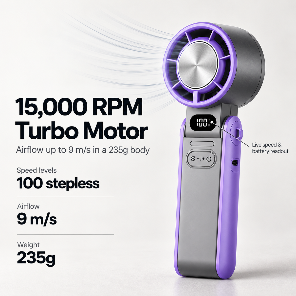 Zephyra Pro Turbo Handheld Fan