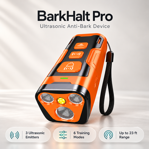BarkHalt Pro Ultrasonic Anti-Bark Device | Handheld Dog Bark Deterrent