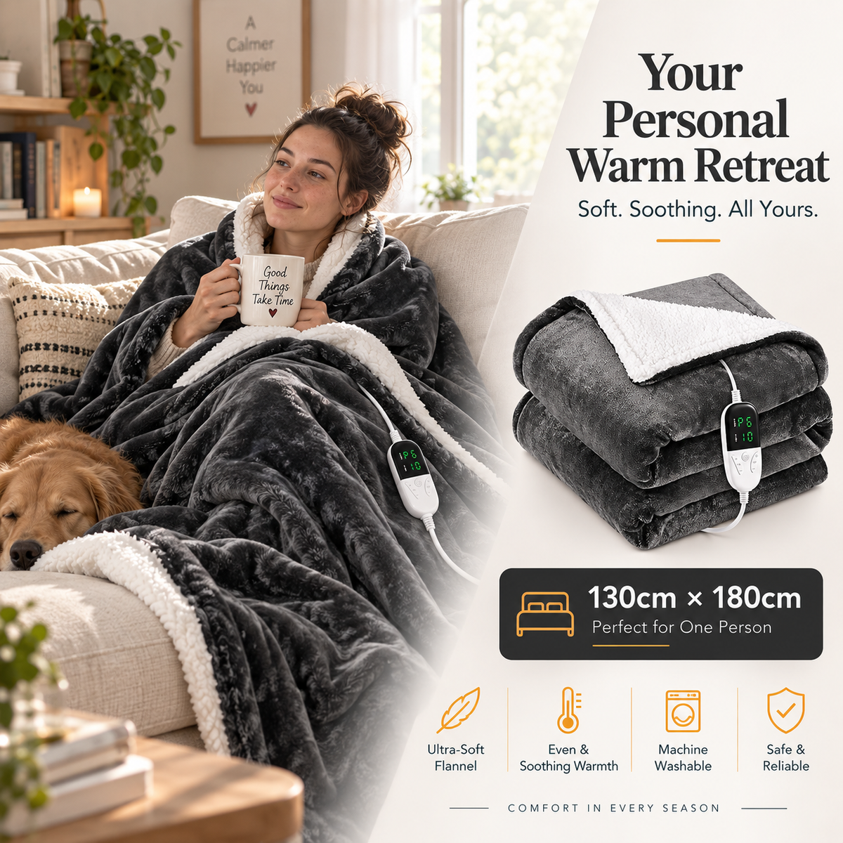HeatHaven Electric Heated Blanket