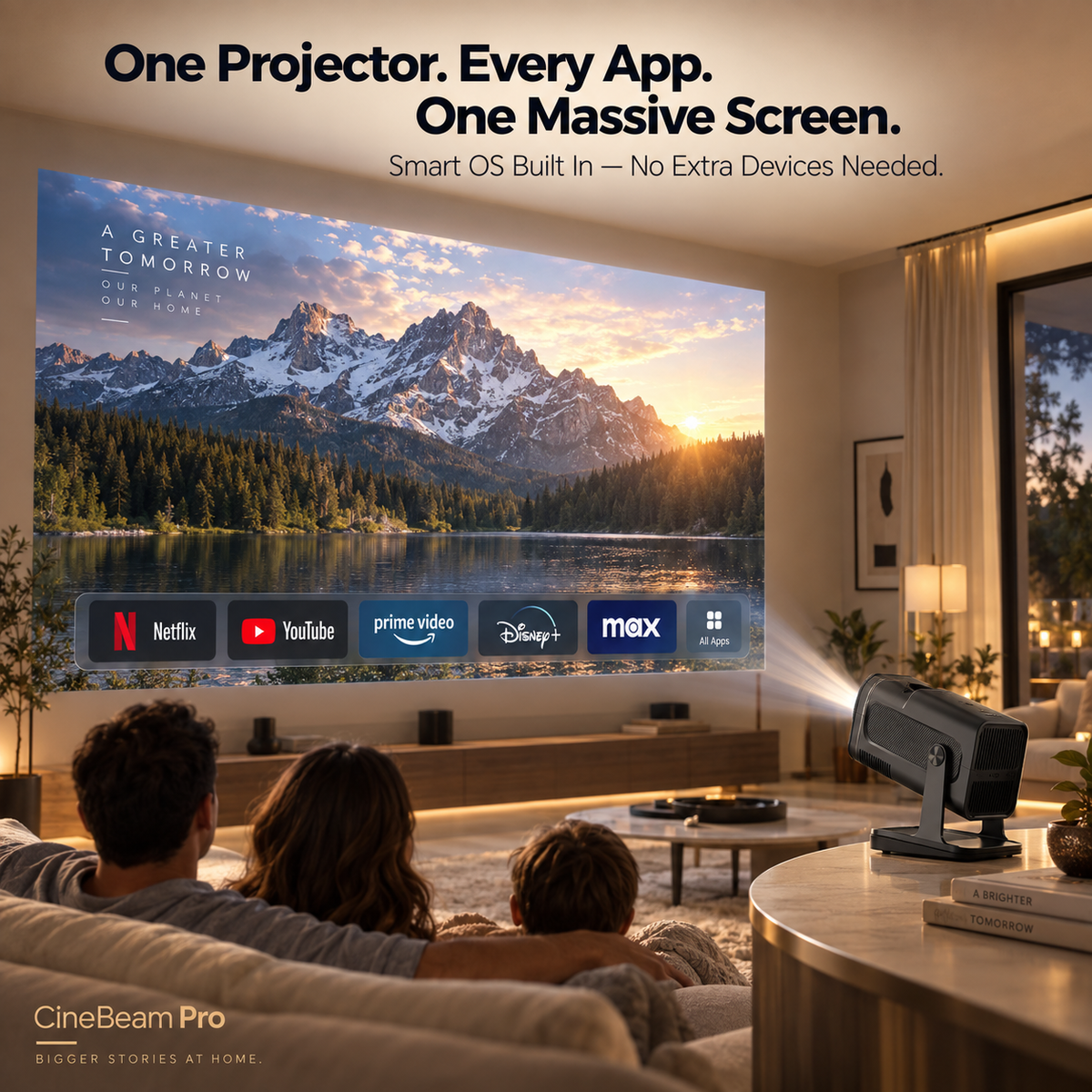 CineBeam Pro Portable 1080p HD Mini Projector
