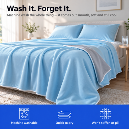 FrostVeil Ice Silk Cooling Blanket