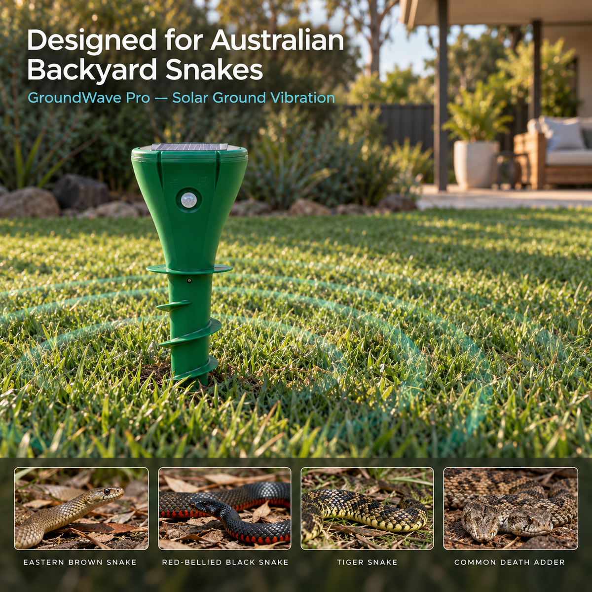 GroundWave Pro Solar Snake-Repeller
