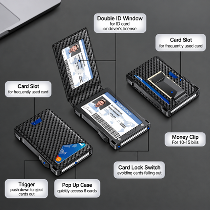 CardVault Pro RFID Blocking Pop Up Wallet