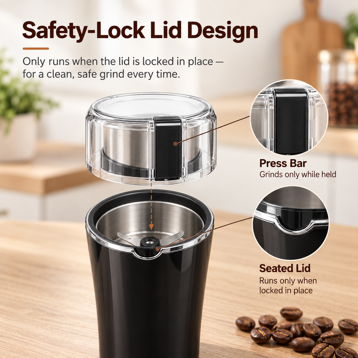 AromaMill Pro Electric Coffee Grinder