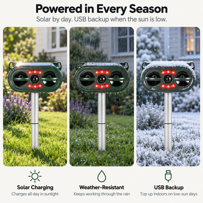 YardSentry Solar Animal Repeller | Ultrasonic Deterrent
