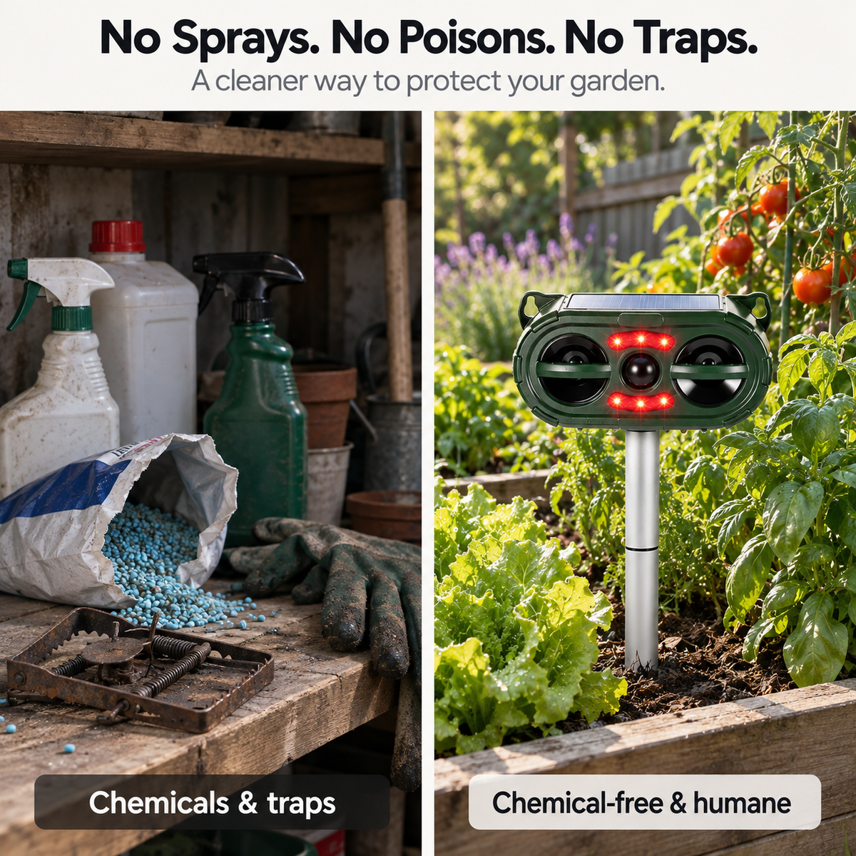 YardSentry Solar Animal Repeller | Ultrasonic Deterrent
