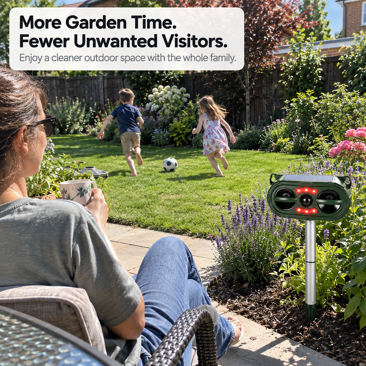 YardSentry Solar Animal Repeller | Ultrasonic Deterrent