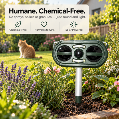 Whiskaway Solar Cat Repeller | Ultrasonic Cat Deterrent