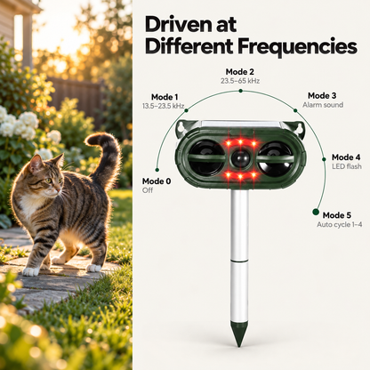 Whiskaway Solar Cat Repeller | Ultrasonic Cat Deterrent