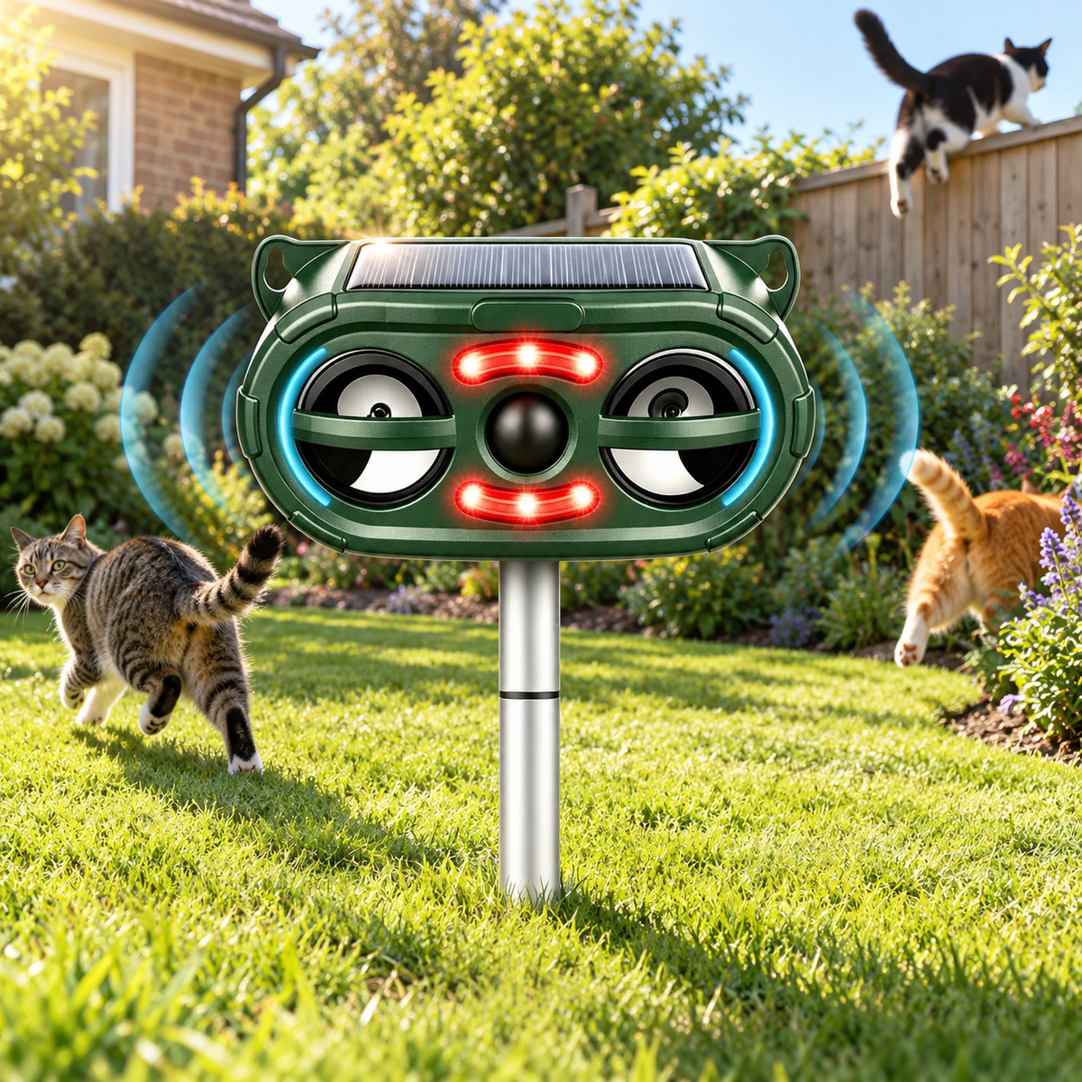 Whiskaway Solar Cat Repeller | Ultrasonic Cat Deterrent