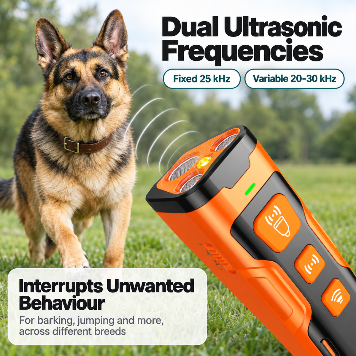 BarkHalt Pro Ultrasonic Anti-Bark Device | Handheld Dog Bark Deterrent
