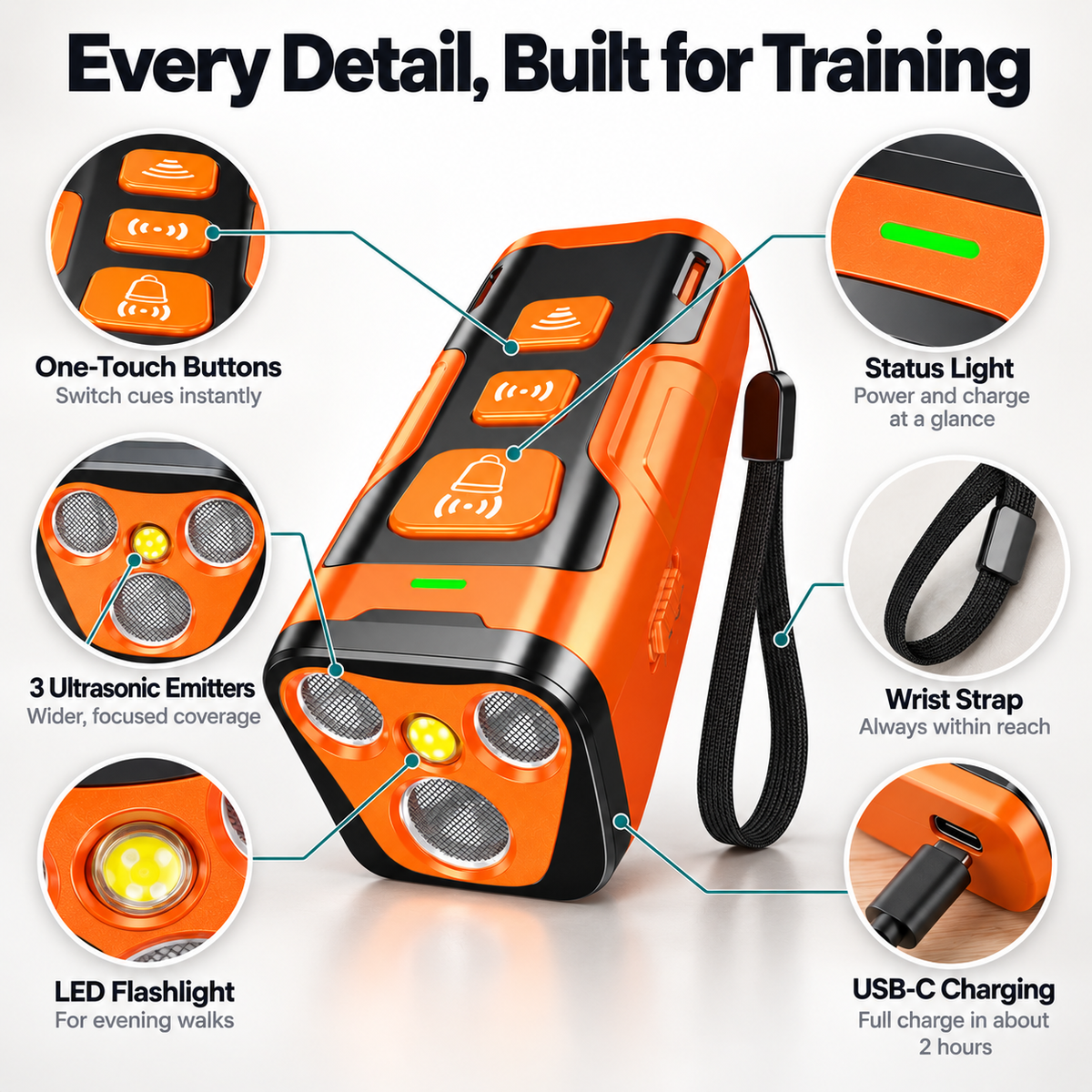 BarkHalt Pro Ultrasonic Anti-Bark Device | Handheld Dog Bark Deterrent