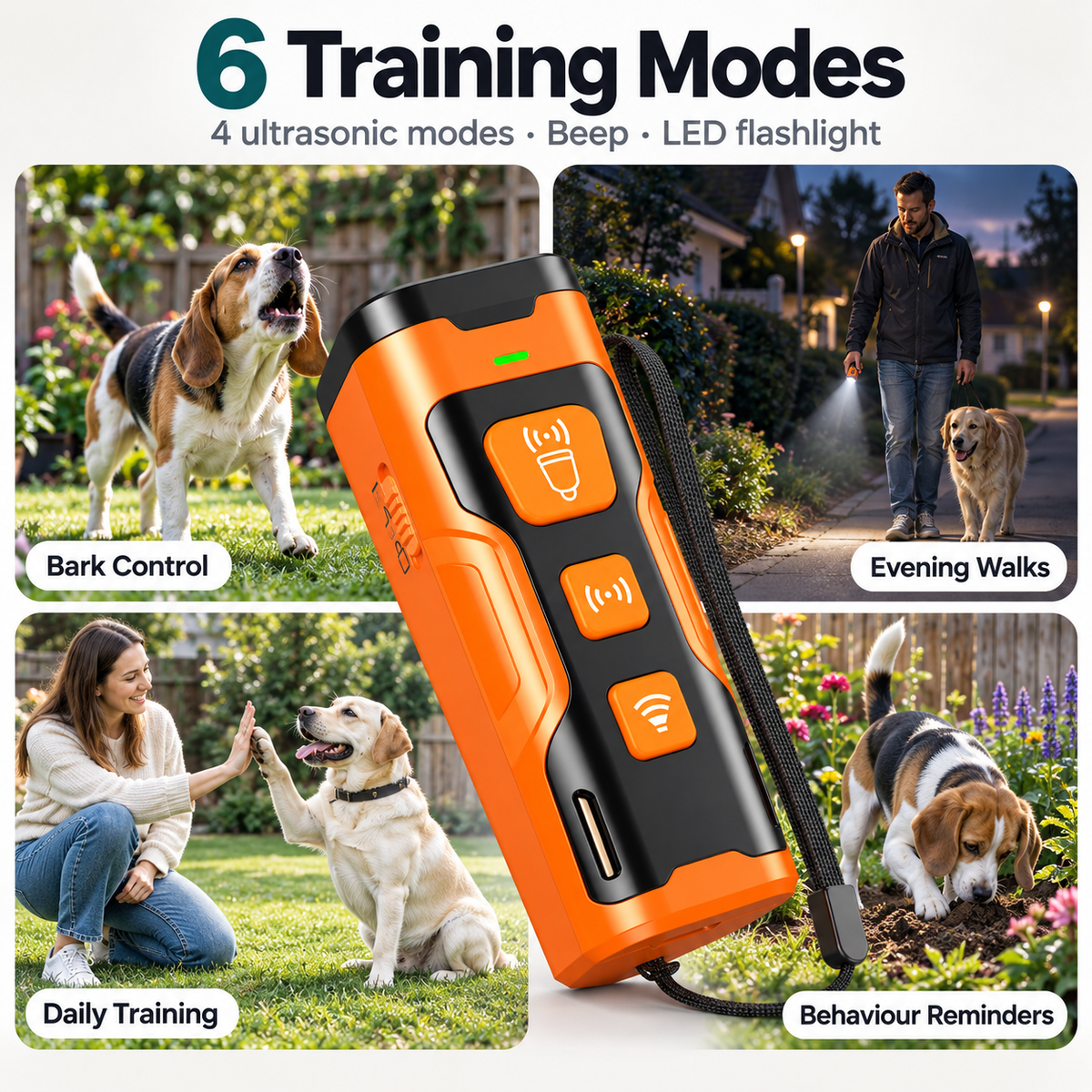 BarkHalt Pro Ultrasonic Anti-Bark Device | Handheld Dog Bark Deterrent