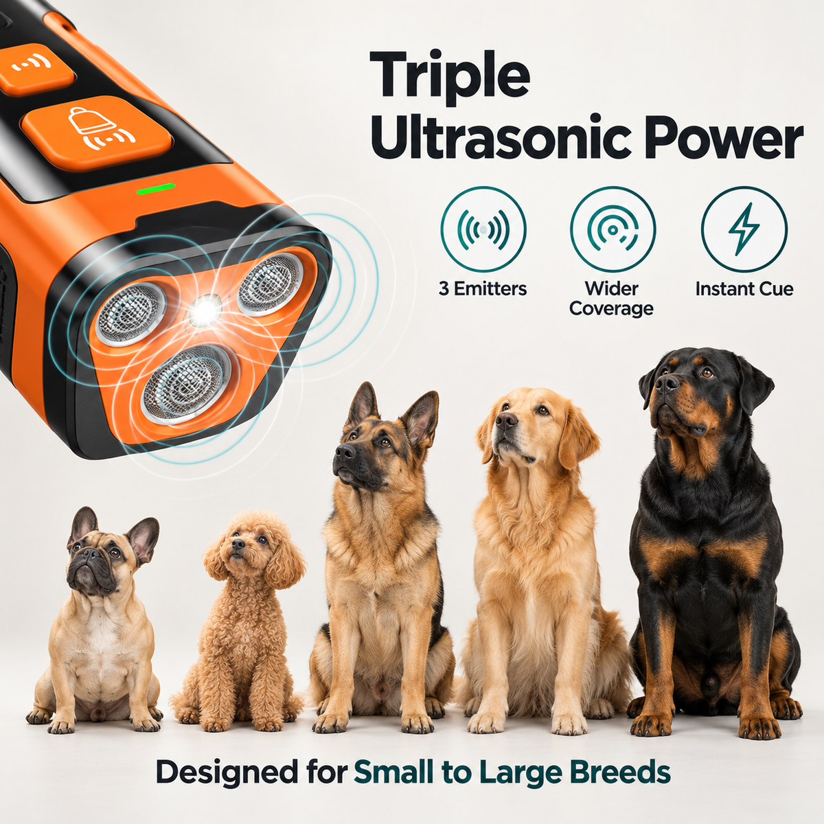 BarkHalt Pro Ultrasonic Anti-Bark Device | Handheld Dog Bark Deterrent