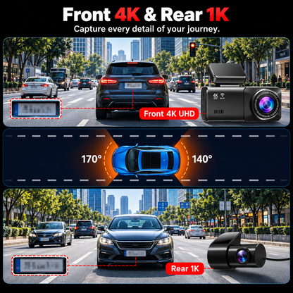 DriveGuard 4K Dual Dash Cam