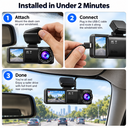 DriveGuard 4K Dual Dash Cam