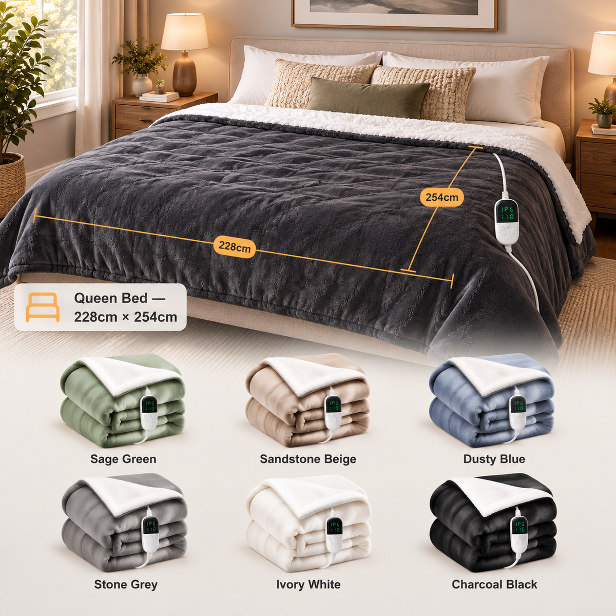 HeatHaven Electric Heated Blanket