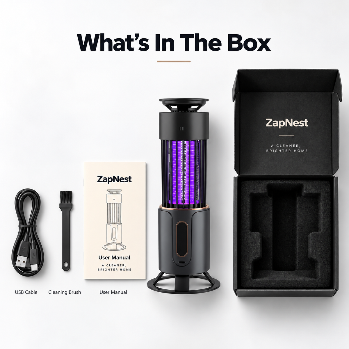 ZapNest 360° Mosquito-Zapper | Chemical-Free UV Repellent