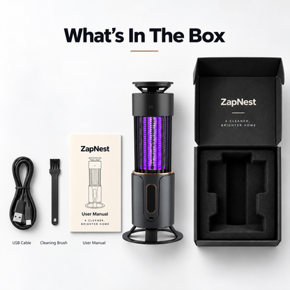 ZapNest 360° Mosquito-Zapper | Chemical-Free UV Repellent