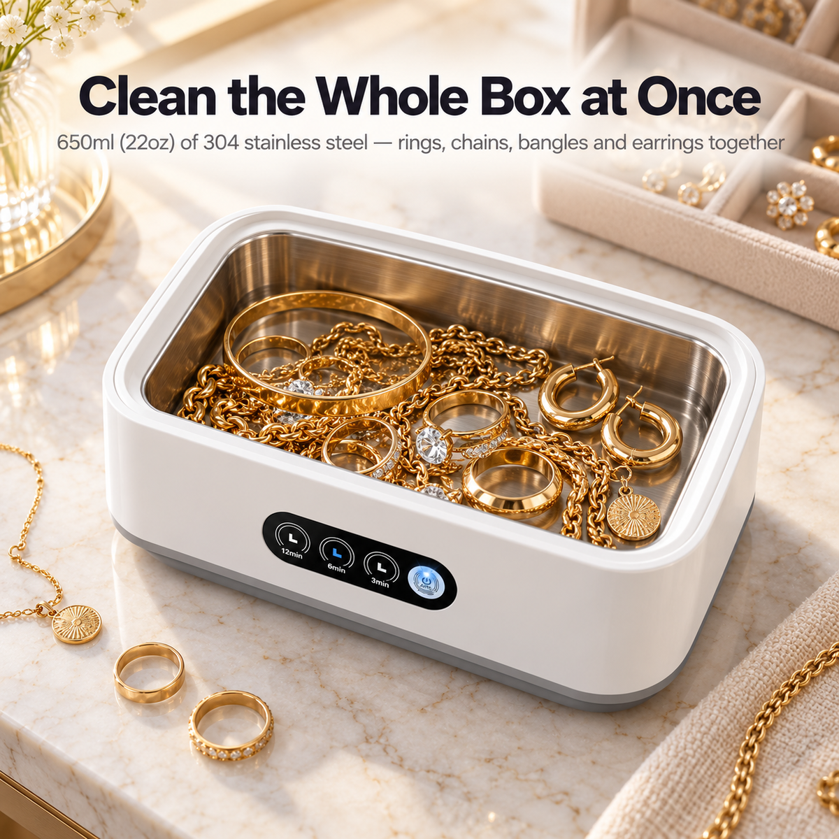 Glintora Ultrasonic Jewelry Cleaner