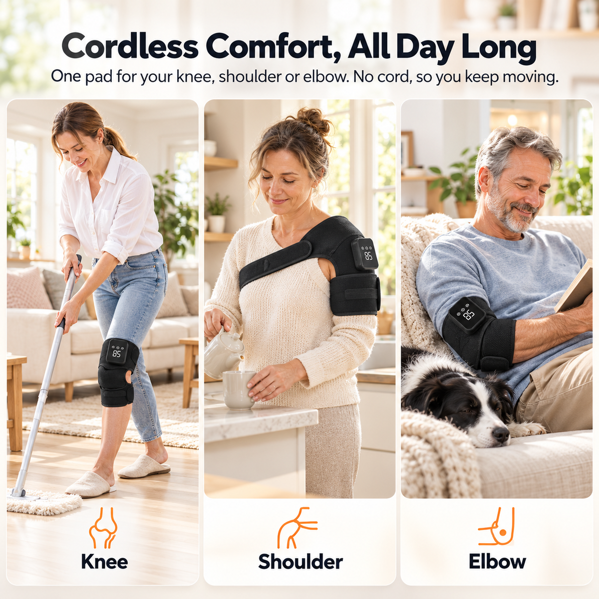 Kinora | Cordless Heated Knee & Shoulder Massager