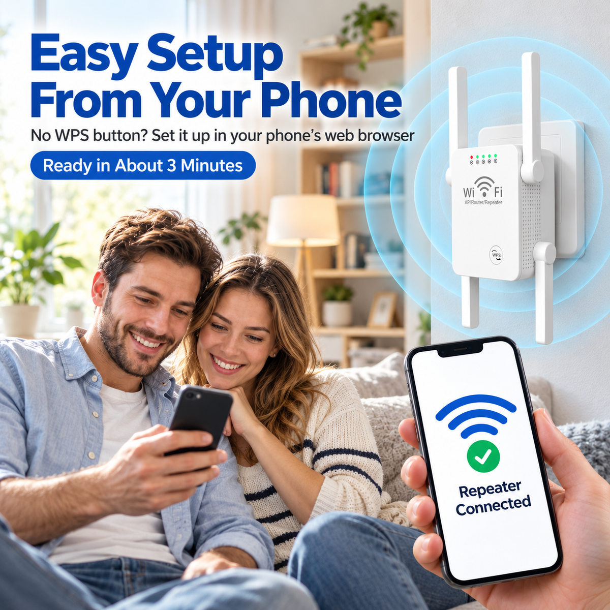 Reachly | 300Mbps WiFi-Repeater