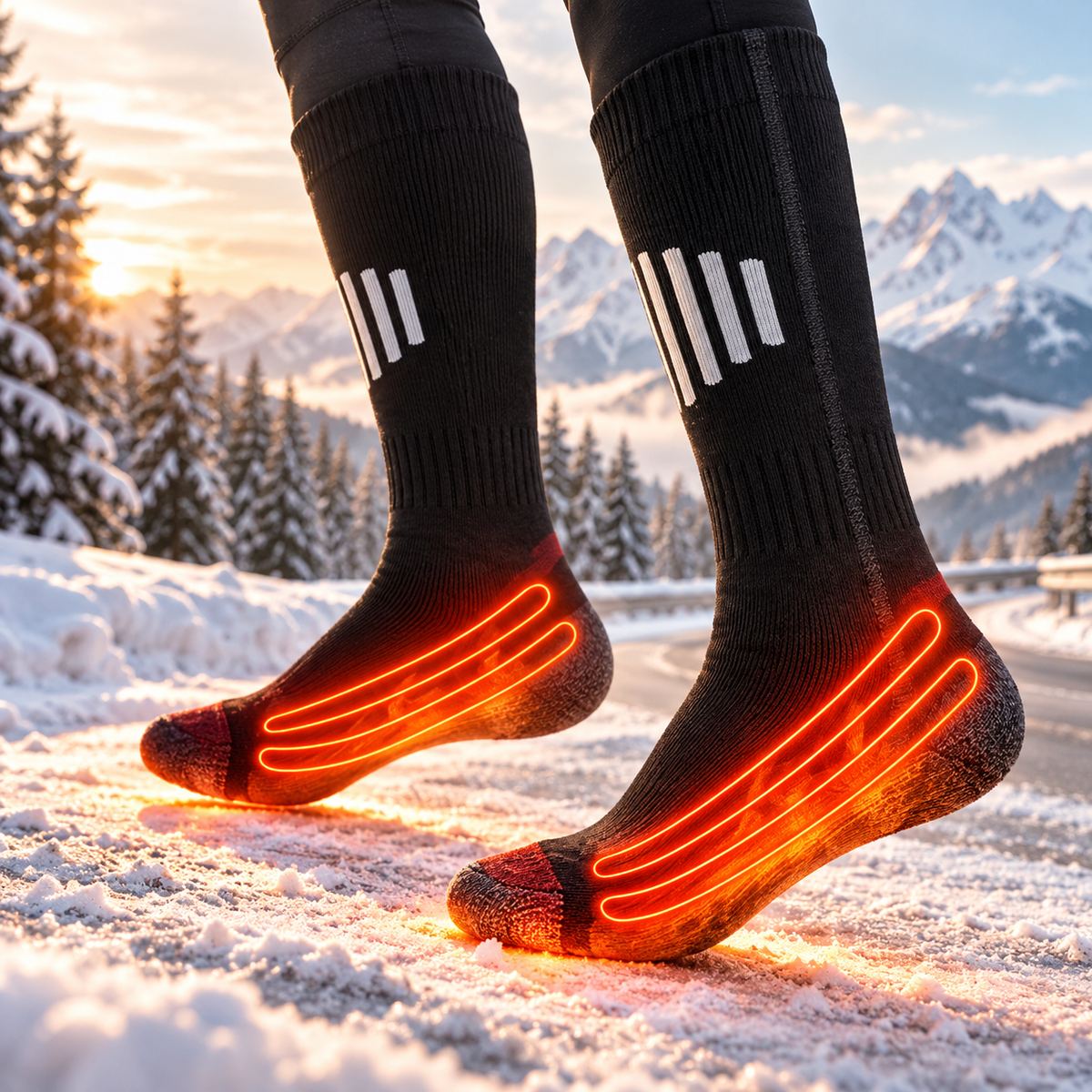 WarmStride Rechargeable Heated Socks, 3 Heat Levels