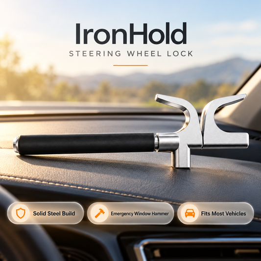 IronHold Anti-Theft Steering Wheel Lock