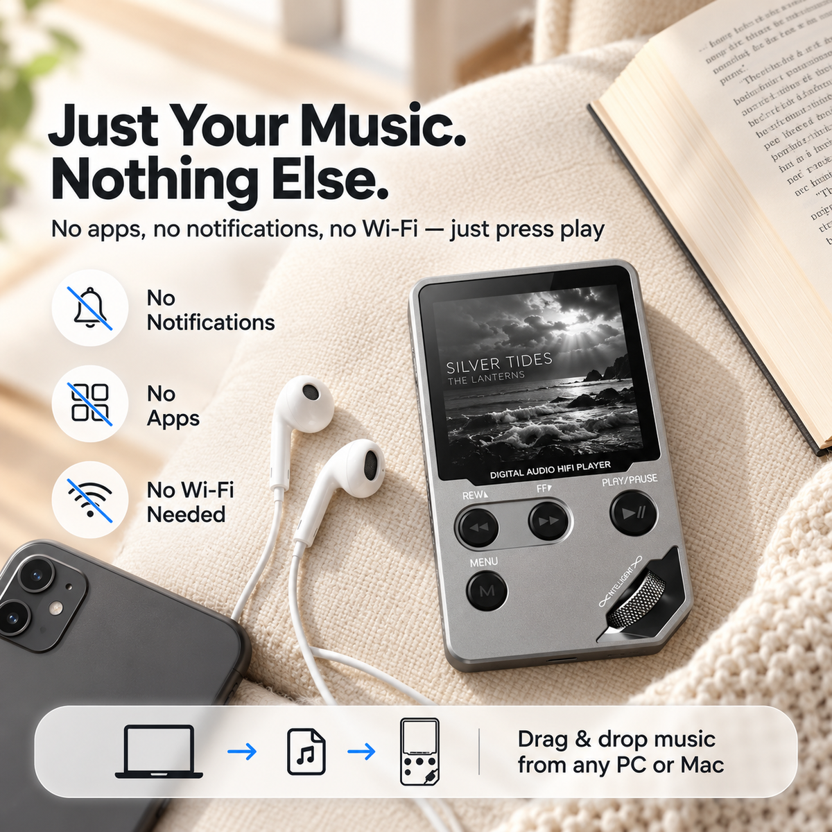 Rewynd MP3-Player with Bluetooth
