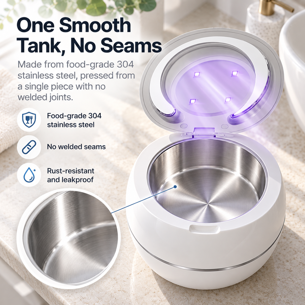 Smilette Ultrasonic Denture & Retainer Cleaner