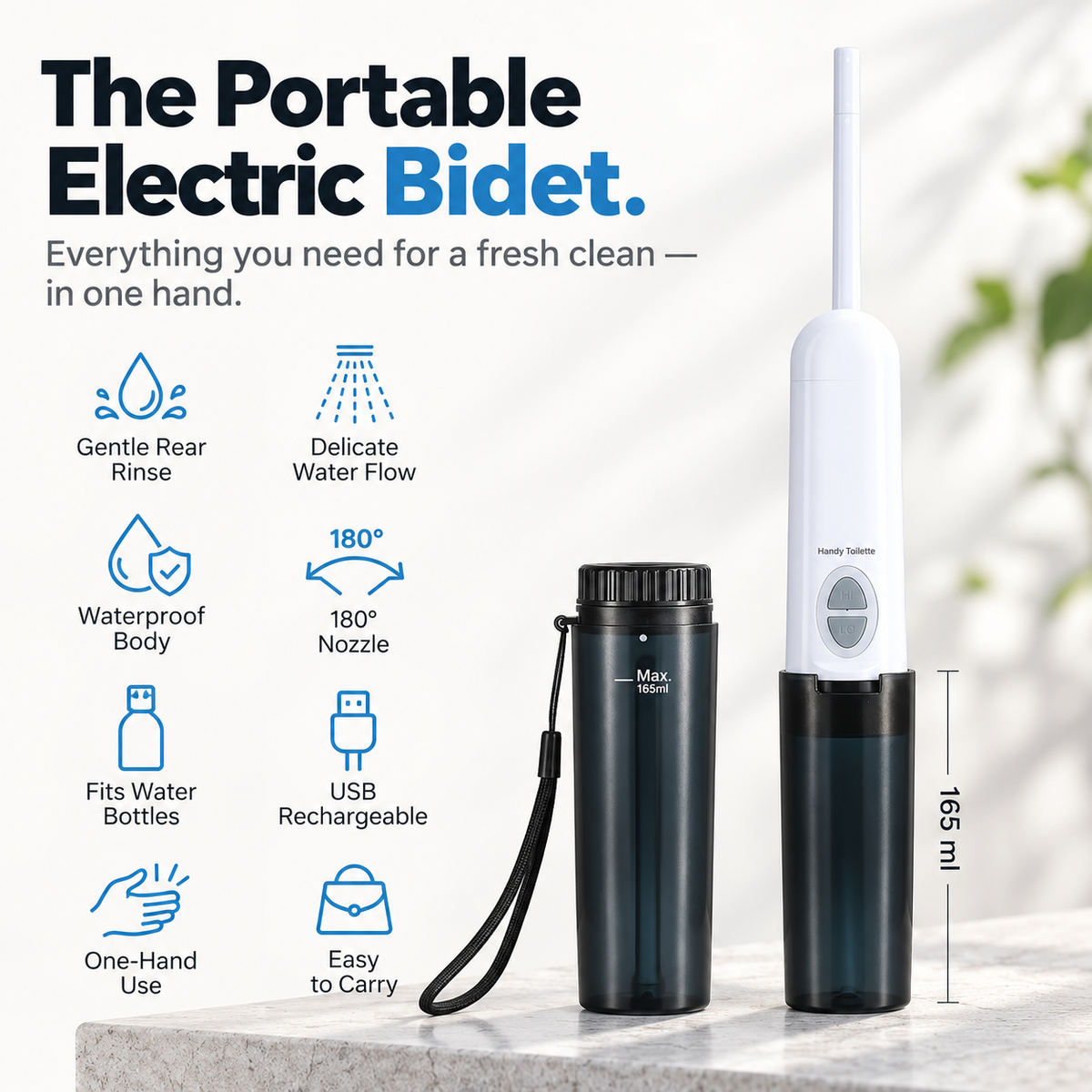 Rinsora Portable Bidet | Rechargeable Electric Travel Bidet