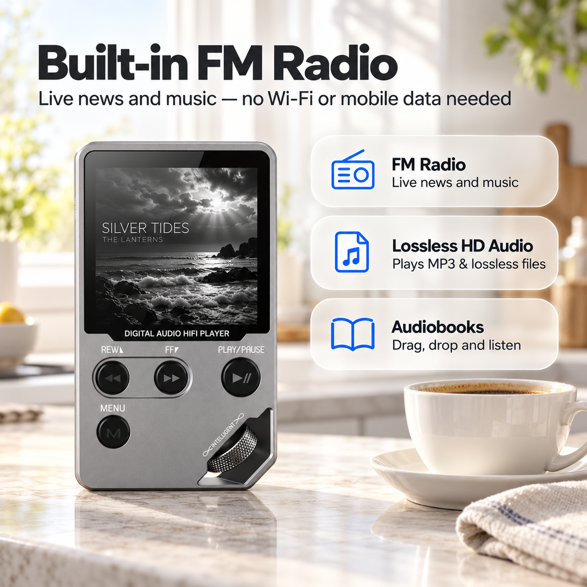 Rewynd MP3-Player with Bluetooth