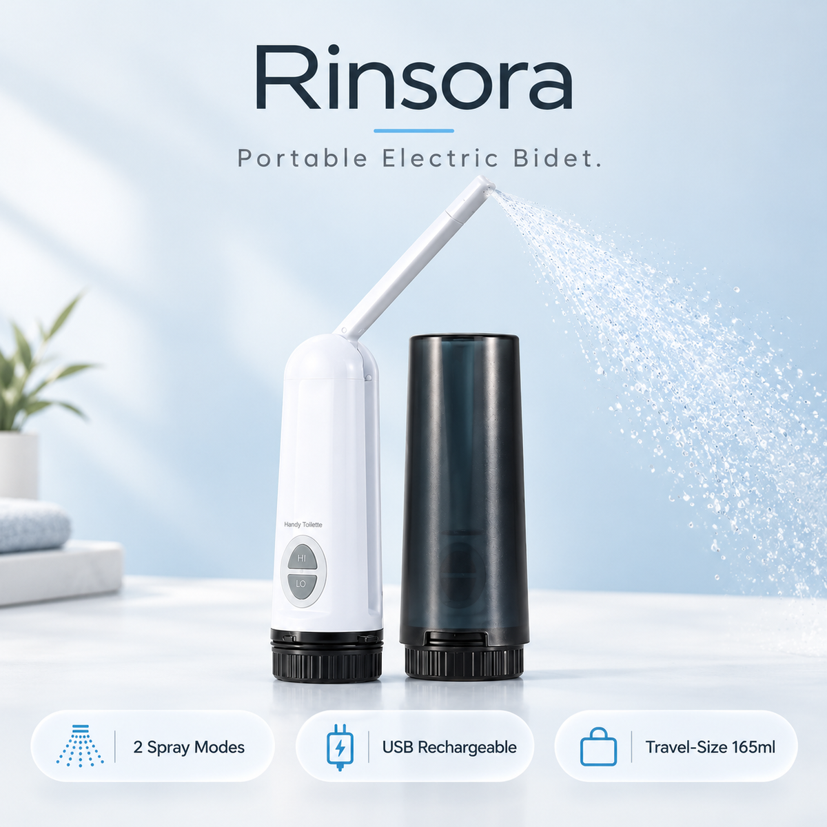 Rinsora Portable Bidet | Rechargeable Electric Travel Bidet
