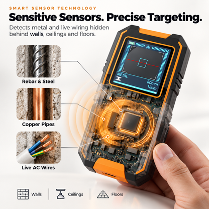 Stratix 3-in-1 Wall Scanner | Stud-Finder, Metal & Live Wire Detector