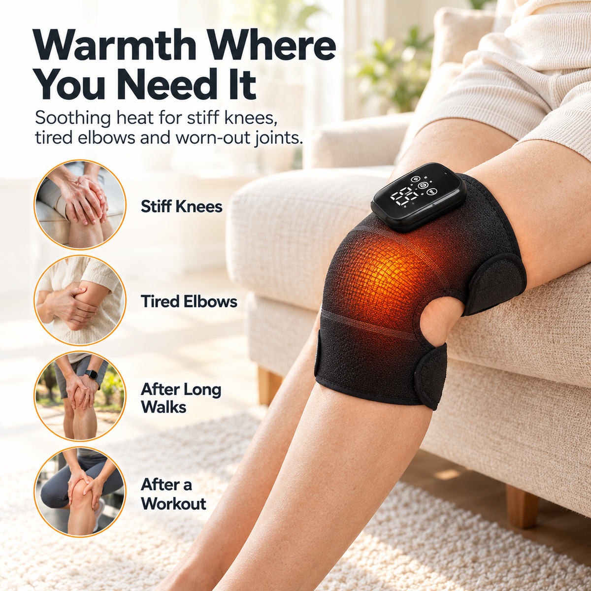Kinora | Cordless Heated Knee & Shoulder Massager