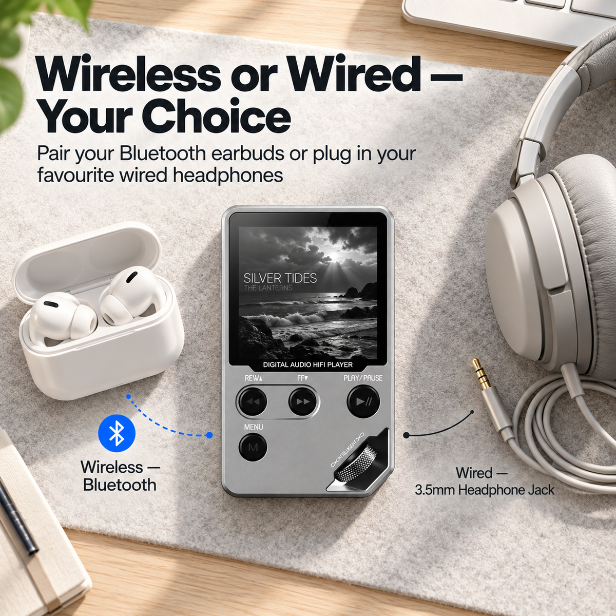 Rewynd MP3-Player with Bluetooth