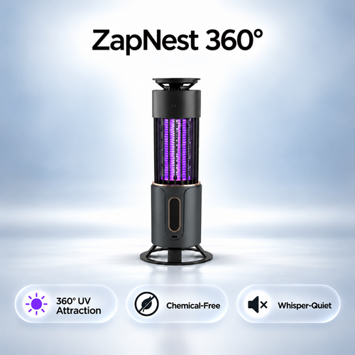 ZapNest 360° Mosquito-Zapper | Chemical-Free UV Repellent